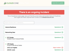 CloudCone服务器宕机